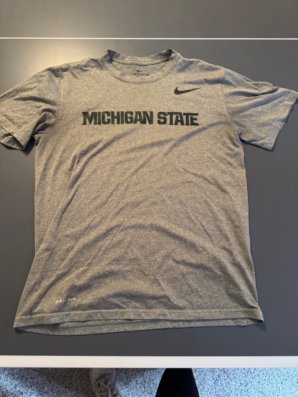 Nike Gray Michigan State Short Sleeve Dri-FIT Tee